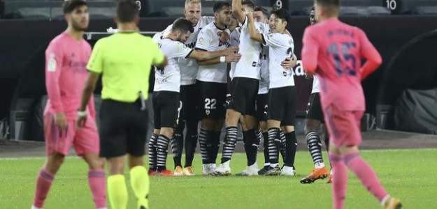 El Valencia celebrando un gol