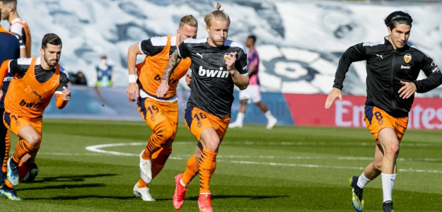 El Valencia entrenando