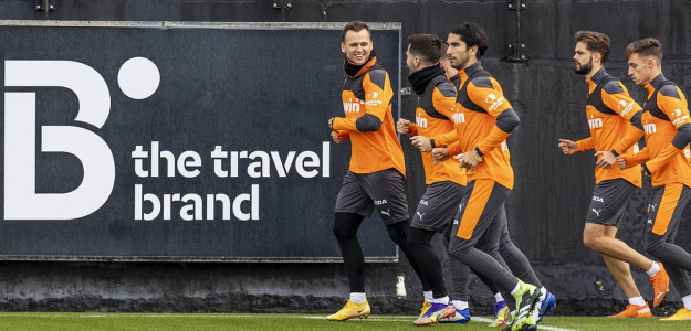 El Valencia entrenando