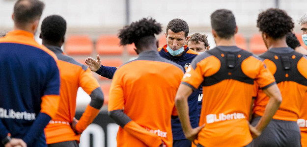 El Valencia entrenando