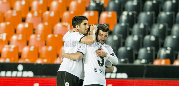 El Valencia celebrando una victoria