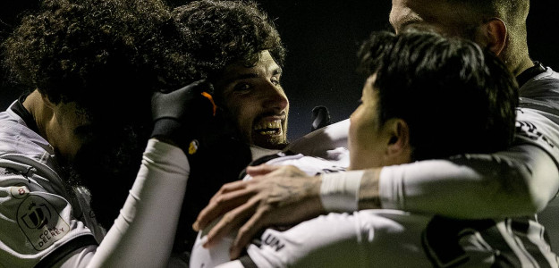 El Valencia celebrando un gol