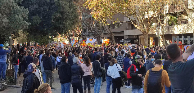 Manifestación contra Lim