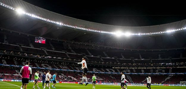 El Valencia entrenando