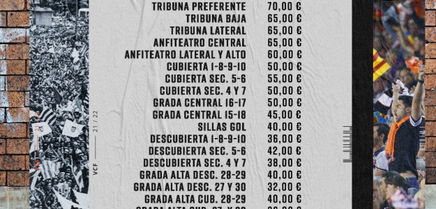 Entradas Valencia - Cádiz