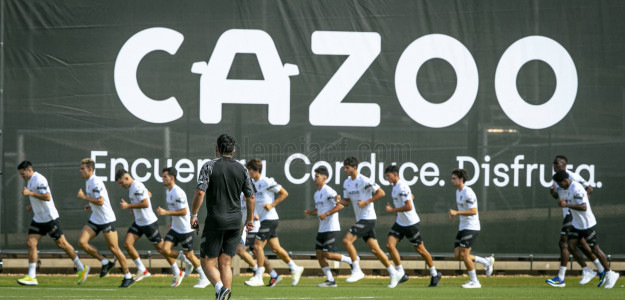 El Valencia entrenando