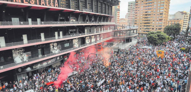 Protestas en Mestalla