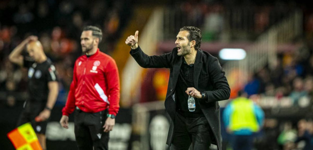 Rubén Baraja en Mestalla