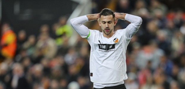 José Copete durante partido Valencia CF lesión menisco rodilla