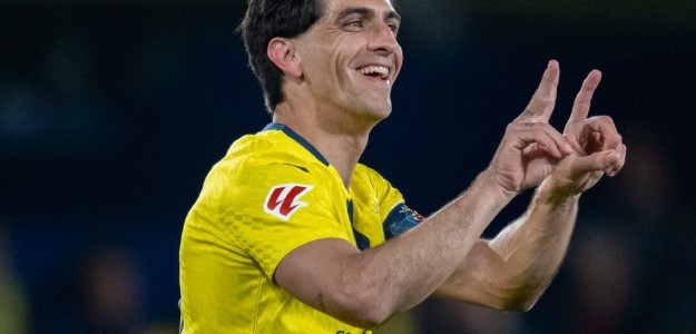 Gerard Moreno celebra su gol ante la Real Sociedad en la Cerámica