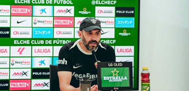 Eder Sarabia durante rueda de prensa previa al Villarreal-Elche