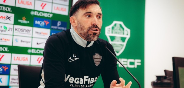Eder Sarabia durante la rueda de prensa previa al Elche-Atlético de Madrid