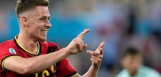 Thorgan Hazard durante un partido con el Anderlecht esta temporada