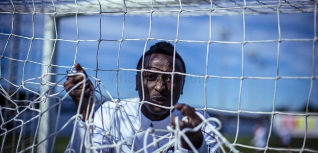 Sadiq durante un partido del Valencia CF en Mestalla esta temporada