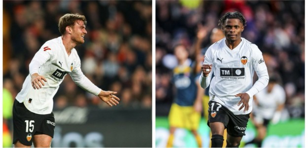 Lucas Beltrán durante un entrenamiento del Valencia CF en la Ciudad Deportiva