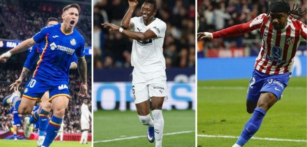 Umar Sadiq celebra gol con Valencia CF en Mestalla LaLiga