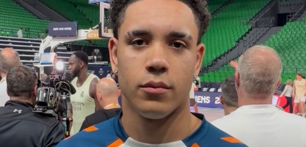 Isaac Nogués durante una rueda de prensa del Valencia Basket antes de la Final Four