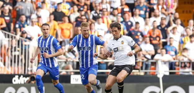 Carlos Vicente durante un partido con la camiseta del Alavés
