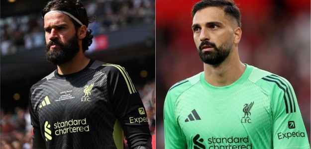 Mamardashvili durante un partido con el Liverpool en Anfield