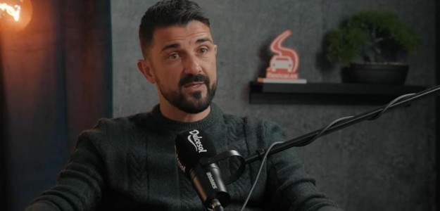 David Villa durante su etapa como jugador del Valencia CF en Mestalla