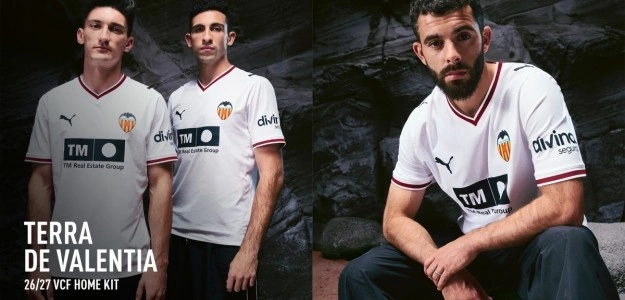 Nueva camiseta local del Valencia CF presentada para la temporada 2025-26