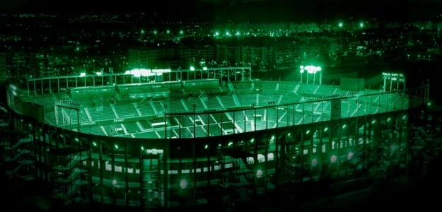 Aficionados del Elche CF en el estadio Martínez Valero durante un partido