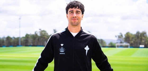 Hugo González celebra gol Celta Vigo pretemporada Braga delantero