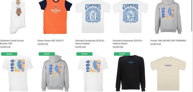 Camiseta Valencia Basket Campeones azul cobalto cerámica Manises