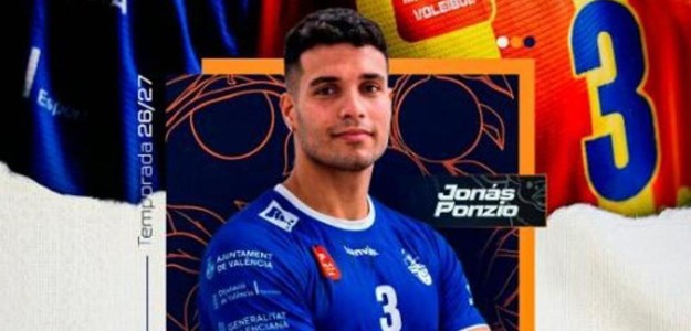 Jonás Ponzio en su presentación como nuevo fichaje del Léleman Conqueridor