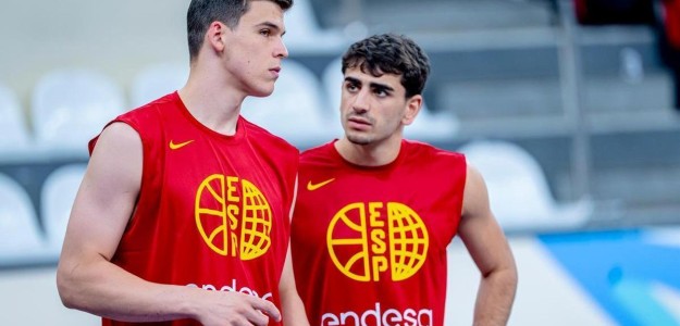 Cárdenas y Saint-Supéry concentración selección española baloncesto