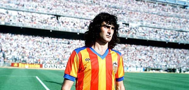 Mario Alberto Kempes en su época como jugador del Valencia CF