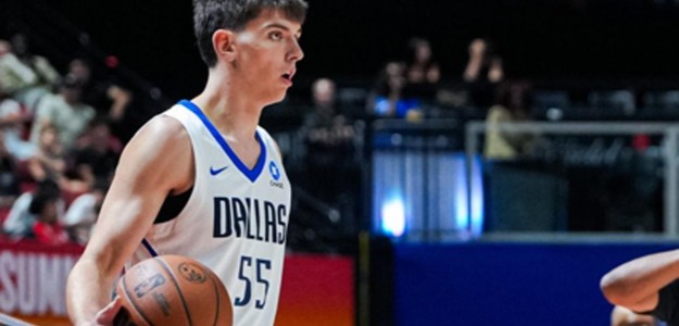 Sergio de Larrea en su primer Media Day con los Dallas Mavericks