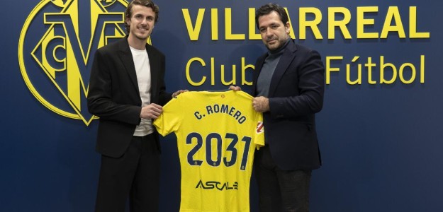 Carlos Romero, defensa del Villarreal CF, durante declaraciones en rueda de prensa