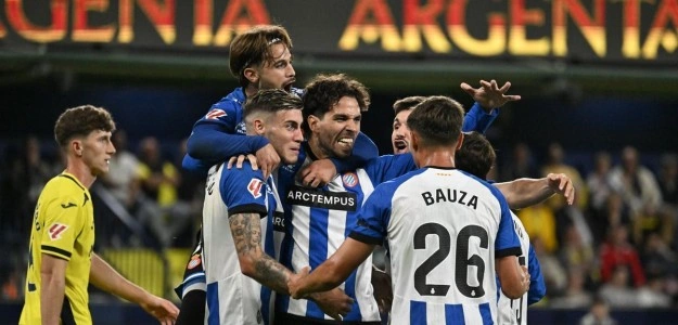 Leandro Cabrera celebra gol Espanyol Villarreal La Cerámica