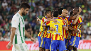 El Valencia celebrando un gol