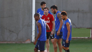 El Valencia entrenando