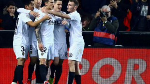 El Valencia celebrando un gol