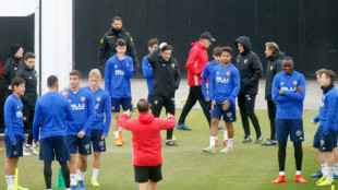 El Valencia entrenando