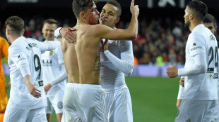 El Valencia celebrando 