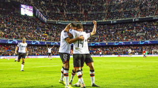 El Valencia celebrando un gol