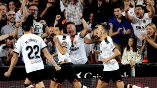 El Valencia celebrando un gol