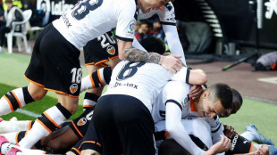 El Valencia celebrando un gol