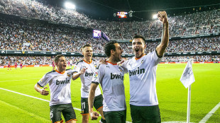 El Valencia celebrando un gol