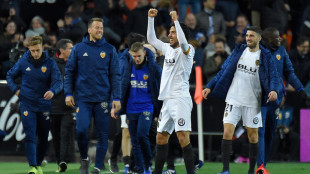 El Valencia celebrando 