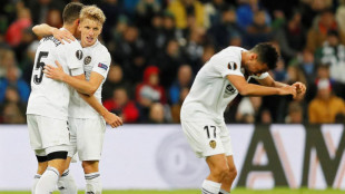 El Valencia celebrando un gol