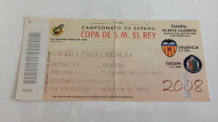 Entrada de la final de 2008