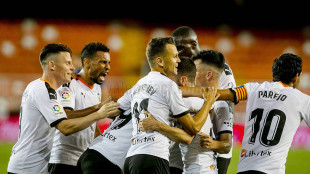 El Valencia celebrando un gol