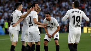 El Valencia celebrando un gol