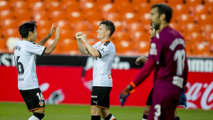 El Valencia celebrando un gol