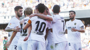 El Valencia celebrando un gol